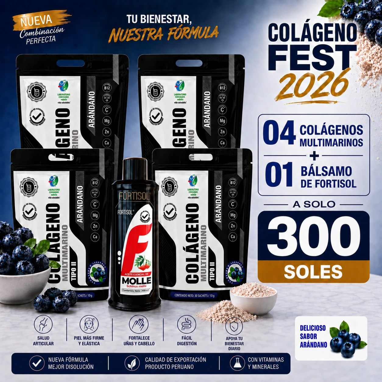 PACK COLÁGENO FEST 4 + 1 BÁLSAMO